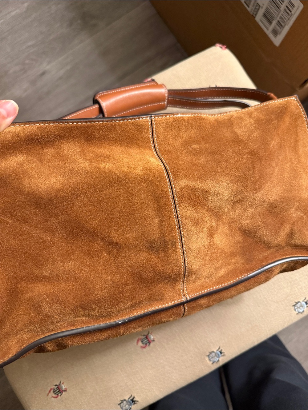 STAUD Harold Bag, Tan Suede - Picture 6 of 11